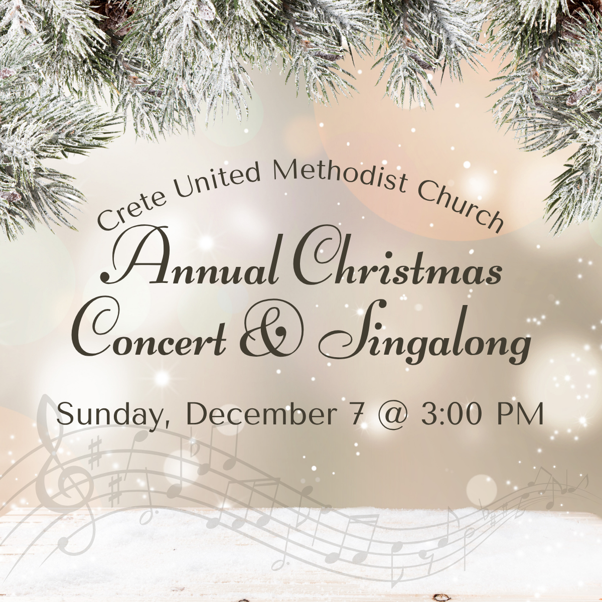 Annual Christmas Concert & SingalongSunday, December 4th @ 3PM